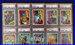 (15) PSA Graded Lot / 1990 Marvel Universe IRON MAN WOLVERINE THING PSA 10 9 8 7