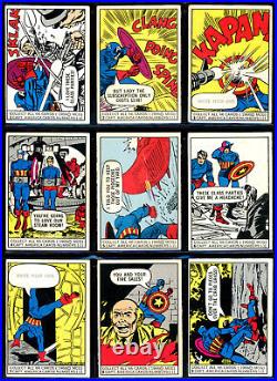 1966 Donruss Marvel Comics Super Comic Heros Near Complete 65/66 Card Set