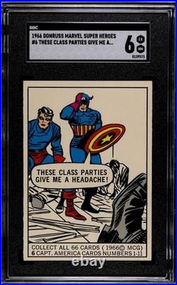 1966 MARVEL SUPER HEROES DONRUSS #6 CARD CAPTAIN AMERICA Spider-Man Rookie