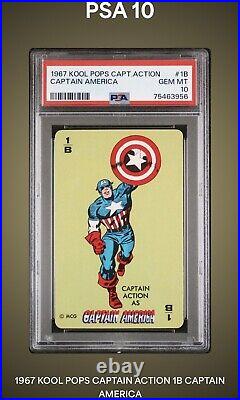 1967 Kool Pops Captain Action 1b Captain America Psa 10 Gem Mint Population Of 2