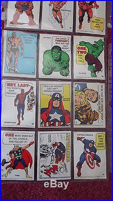 1967 MARVEL SUPER HERO STICKERS COMPLETE SET + wrappers Philadelphia Chewing Gum