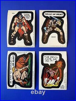 1974 1975 Topps Marvel Comic Book Heroes Stickers. Partial Set Of Tan Backs