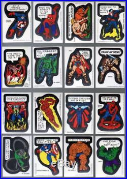 1974 -75 TOPPS Marvel COMIC BOOK HEROES STICKER SET 40/40 COMPLETE + 3 WRAPPERS