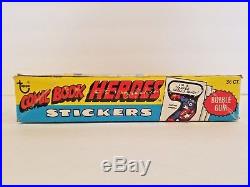 1974 Topps COMIC BOOK HEROES Full 36 Ct. Wax Box Spiderman Capt America MARVEL