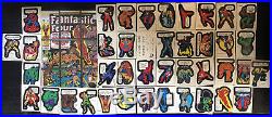 1975 Topps Marvel Comic Book Heroes Stickers Complete 49 Pc Set + Checklists