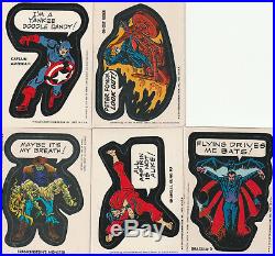 1975 Topps Marvel Comic Book Heroes Stickers Complete 49 Pc Set + Checklists