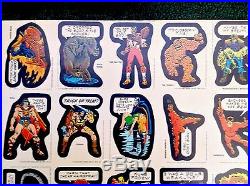 1975 Topps Marvel Comic Book Heroes Stickers RARE Uncut Sheet