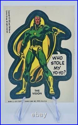 1976 Topps The Vision Marvel Super Heroes Sticker MCU Very Nice? Stan Lee