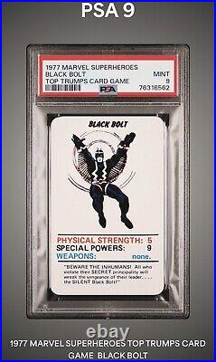1977 Marvel Superheroes Top Trumps Card Game Black Bolt Psa 9 Population Of 1