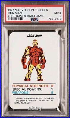 1977 Marvel Superheroes Top Trumps Card Game Iron Man Psa 9 Mint Population Of 2