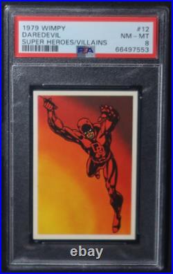 1979 Wimpy Super Heroes / Villains Marvel #12 DAREDEVIL PSA 8