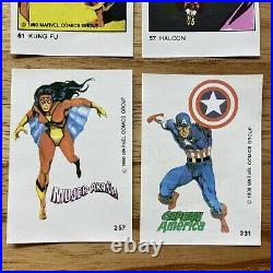 1980 Lot of 38 Marvel Captain America Argentina Vintage Figurine Trading Cards