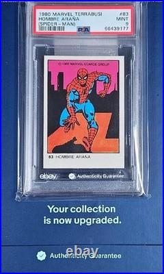 1980 Marvel Terrabusi #83 Spider-Man PSA 9 MINT Population 1 of 7 Highest Grade