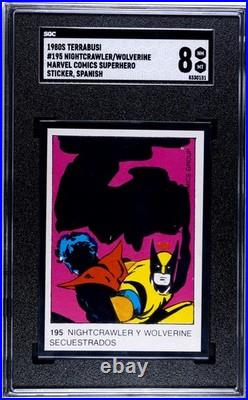 1980 Terrabusi Marvel Comics Wolverine Rookie/Nightcrawler Rookie SGC 8