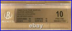 1983 Ovaltine Marvel Super Heroes Stickers? SPIDER-MAN? BGS 10? PRISTINE