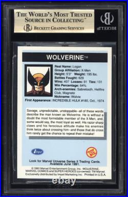 1990-91 Marvel Universe Toy Biz Promo Variant Wolverine Rc Card BGS 9.5 POP 1