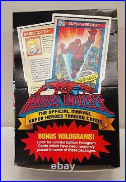 1990 IMPEL MARVEL UNIVERSE SERIES 1 TRADING CARDS FULL BOX of 36 SEALED PACKS