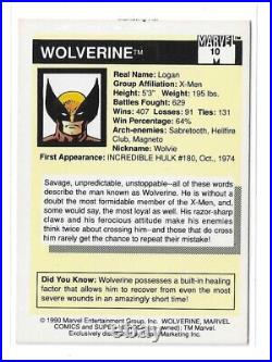 1990 Impel Marvel Comics Grail Super Heroes Series 1 Card Key Wolverine #10