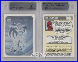 1990 Impel Marvel Comics Super Heroes Holograms #MH2 Magneto BGS 9 Card k4g