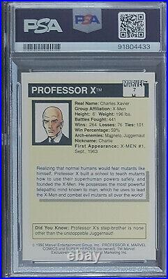 1990 Impel Marvel Universe Card # 7 Professor X PSA 10 GEM MINT