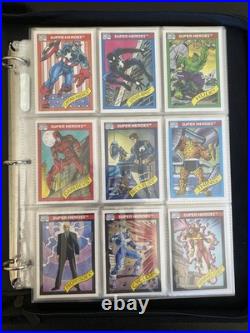 1990 Impel Marvel Universe Complete Set with Holos Mint Condition + Binder