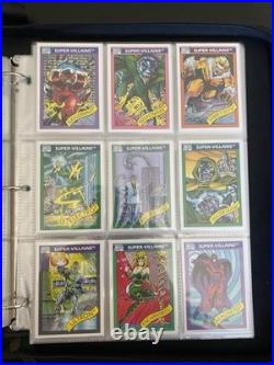 1990 Impel Marvel Universe Complete Set with Holos Mint Condition + Binder