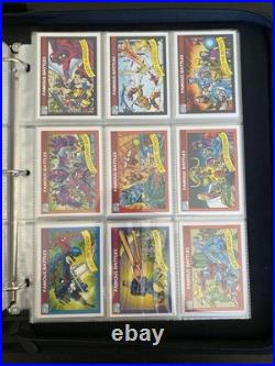 1990 Impel Marvel Universe Complete Set with Holos Mint Condition + Binder