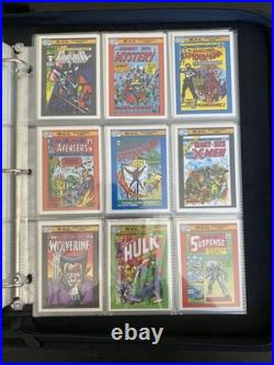 1990 Impel Marvel Universe Complete Set with Holos Mint Condition + Binder