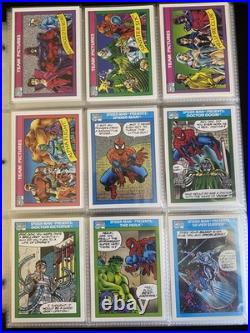 1990 Impel Marvel Universe Complete Set with Holos Mint Condition + Binder
