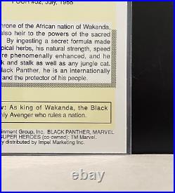 1990 Impel Marvel Universe Grail Black Panther #20 Key Comic Trading Card