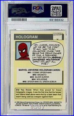 1990 Impel Marvel Universe Hologram Holo Magneto #MH2 PSA 9 Mint