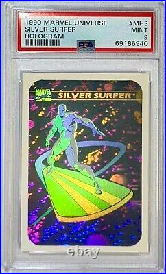 1990 Impel Marvel Universe Hologram Holo Silver Surfer #MH3 PSA 9 Mint