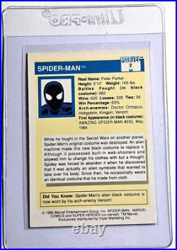 1990 Impel Marvel Universe SPIDER-MAN #2 Trading Card GEM MINT 1990 Impel Marvel Universe SPIDER-MAN #2 Trading Card GEM MINT
