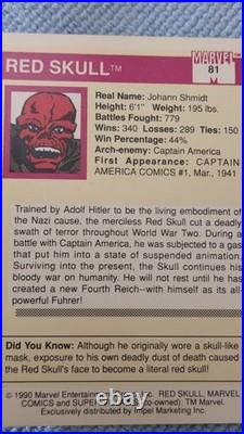 1990 Impel Marvel Universe Series 1 #81 Red Skull Classic Card