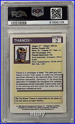 1990 Impel Marvel Universe Series 1 Trading Card Thanos #79 PSA 10 GEM MINT