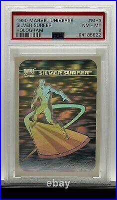 1990 Impel Marvel Universe Silver Surfer Hologram (#MH3) PSA 8