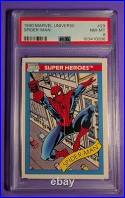 1990 Impel Marvel Universe Spider-Man PSA 8 NM-MT #29