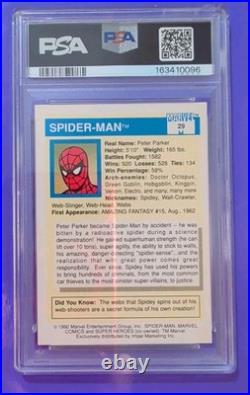 1990 Impel Marvel Universe Spider-Man PSA 8 NM-MT #29