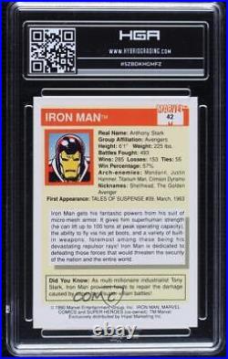 1990 Impel Marvel Universe Super Heroes Iron Man #42 HGA 9.5 GEM MINT 0pm3
