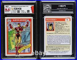 1990 Impel Marvel Universe Super Heroes Iron Man #42 HGA 9.5 GEM MINT 0pm3