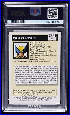 1990 Impel Marvel Universe Super Heroes Wolverine #23 PSA 10 GEM MT 0pm3