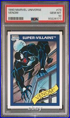 1990 Impel Marvel Universe Super-Villains Venom Trading Card #73 PSA 10 GEM MT