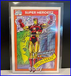 1990 Key Impel Marvel Universe Trading Card Set Grail Series 1 Iron Man #42 Mint