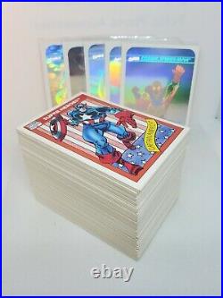 1990 MARVEL UNIVERSE TRADING CARDS COMPLETE SET 1 -162 With 5 Holograms set B