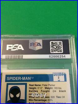 1990 Marvel Series 1 Trading Cards Black Suit Spider-Man #2 PSA 10 Low POP