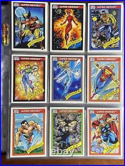 1990 Marvel Trading Cards Series 1 Complete Set 1-162 with Stan Lee W / Binder
