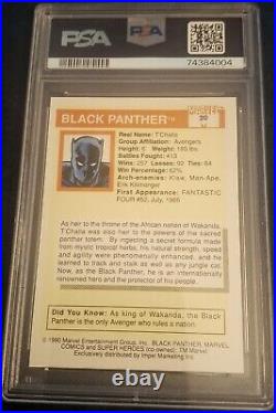 1990 Marvel Universe #20 Black Panther PSA MINT 9