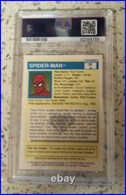 1990 Marvel Universe 29 Spiderman Diamond Preview Marvel (MCU) Card PSA 10 POP 4