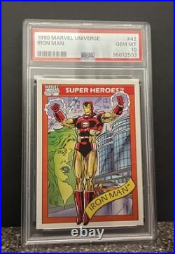 1990 Marvel Universe #42 Iron Man Psa 10