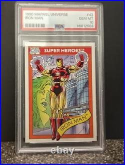 1990 Marvel Universe #42 Iron Man Psa 10